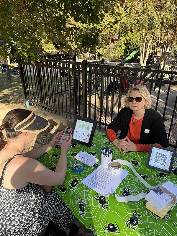 CPCA table at Halloween parade.