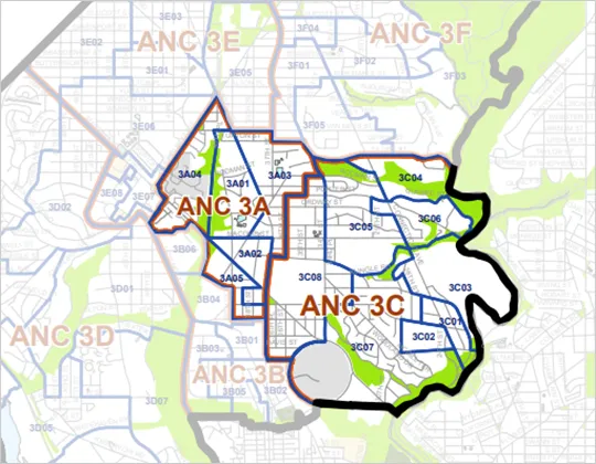 Maps of ANC 3A and 3C areas